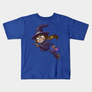 Halloween cute witch trick or treat Kids T-Shirt